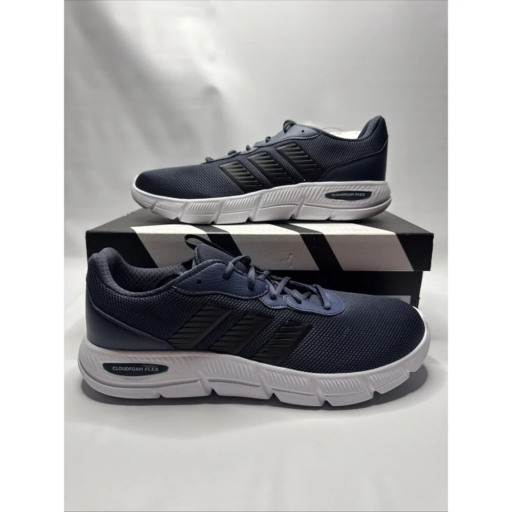 Adidas Cloudfoam Flex-Laces Walking Sneakers Blue Mens Size 13 Wide HQ4853